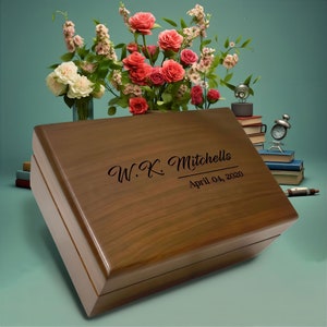 Personalized Memory, Custom Memento Box, Wedding Day Memory Gift, Engraved Keepsake Box for Couple, Gift for Grandma Mom, Wood Jewelry Box