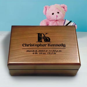 Personalized Baby Memory Box, Newborn Memory Keepsake, Gifts for Newborn Parents, Keepsake Baby Box with Custom Name, Baby Shower Gift