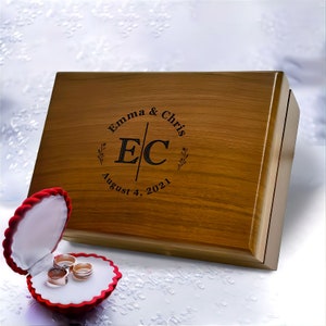 Wedding Memory Box, Anniversary Gift for Couples, Custom Wooden Keepsake Box, Memory Storage Box, Engraved Wooden Box