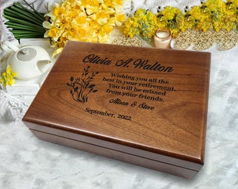 Retirement Keepsake Box: Retirement Gifts for Women, Retirement Gifts for Women Coworker or Friend