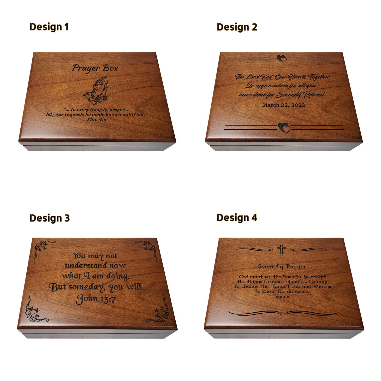Religious Keepsake Box: Engraved Prayer Gift With Psalm or Scripture - Etsy