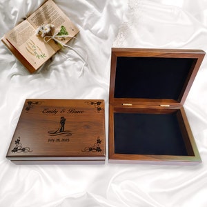 Wedding Date Engraved Memory Box: A wooden box with a personalized touch, perfect for preserving cherished memories.