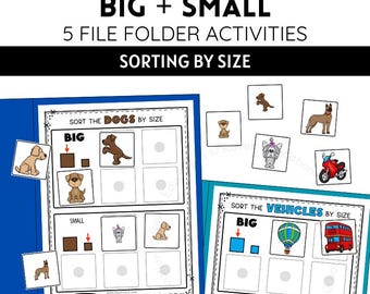 Sortera stora + små filmappar Aktiviteter (Storleksjämförelse | Interaktivt | Självständigt arbete | Specialpedagogik | Förskoleklass)