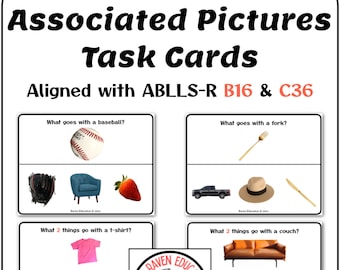 Associated Pictures Task Cards (Aligned With ABLLS-R B16 & C36)
