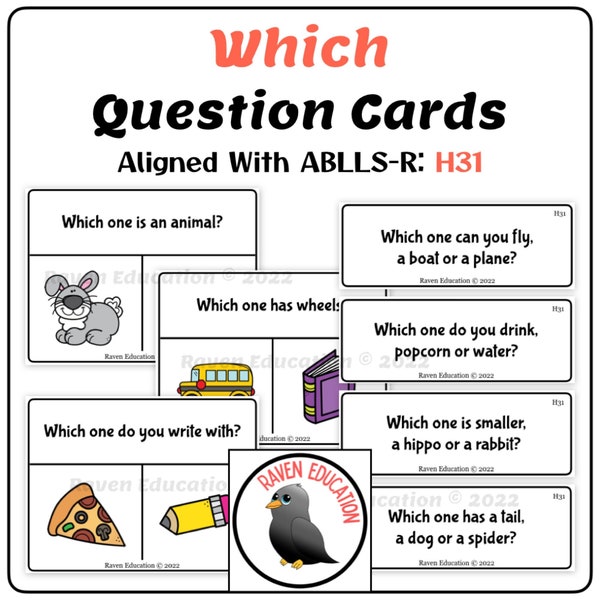 WHICH Question Cards (ABLLS-R Aligned H31)