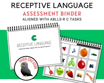 Receptive Language Assessment Binder Aligned With ABLLS-R C Tasks
