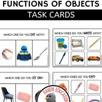 Identifying, Categorizing, and Functional Task Cards; Attribute Task ...