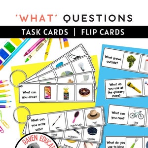 WAT Vragen Taakkaarten / Flipkaarten (Speciaal onderwijs | Logopedie | Autisme)