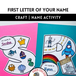 Manualidad con la primera letra de tu nombre (Mi nombre es / Letras iniciales / Actividad con el nombre / Regreso a la escuela)