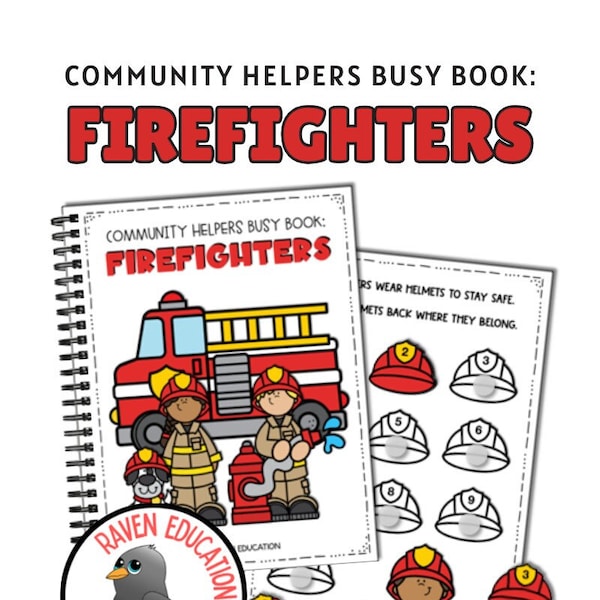 Community Helper Busy Book: Firefighters (Matching; Counting; Alphabet; Puzzle; Maze; Patterns)