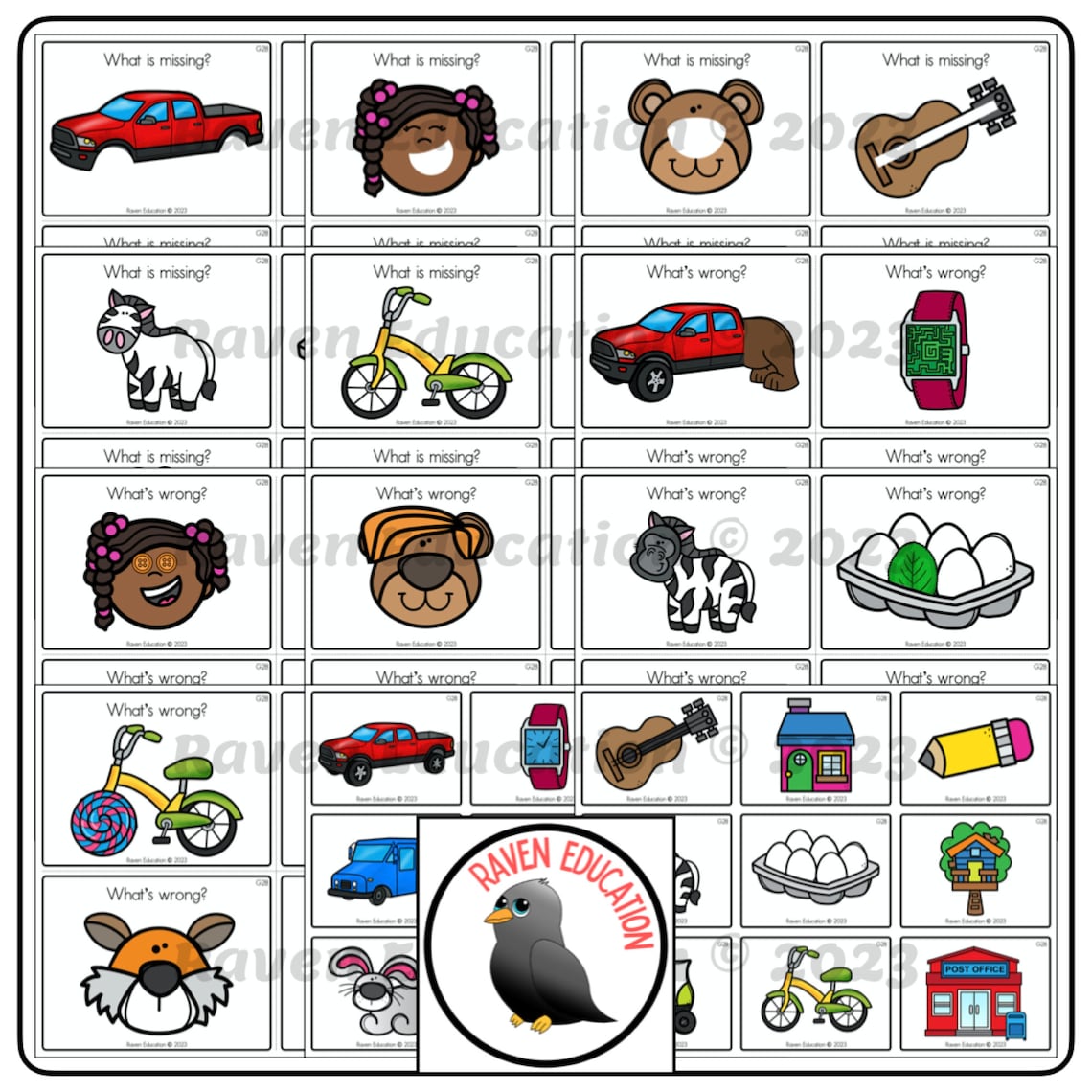 Label Missing or Incorrect Features Task Cards (aligned With ABLLS-R ...