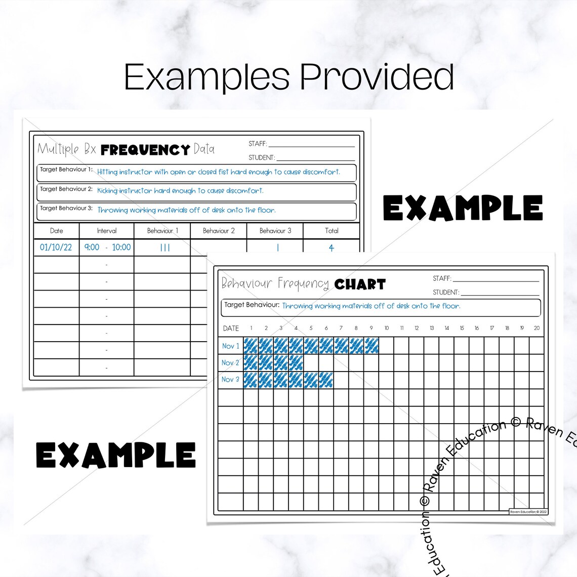 8 Behaviour Data Sheets behaviour Management - Etsy Canada