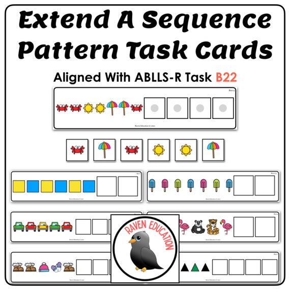 Extend A Sequence Pattern Task Cards | Etsy