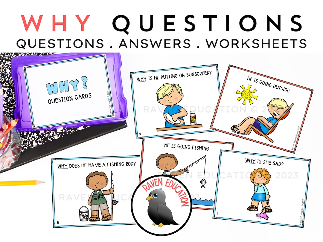 Answering WHY Questions - Question Cards, Answer Cards, Worksheets ...