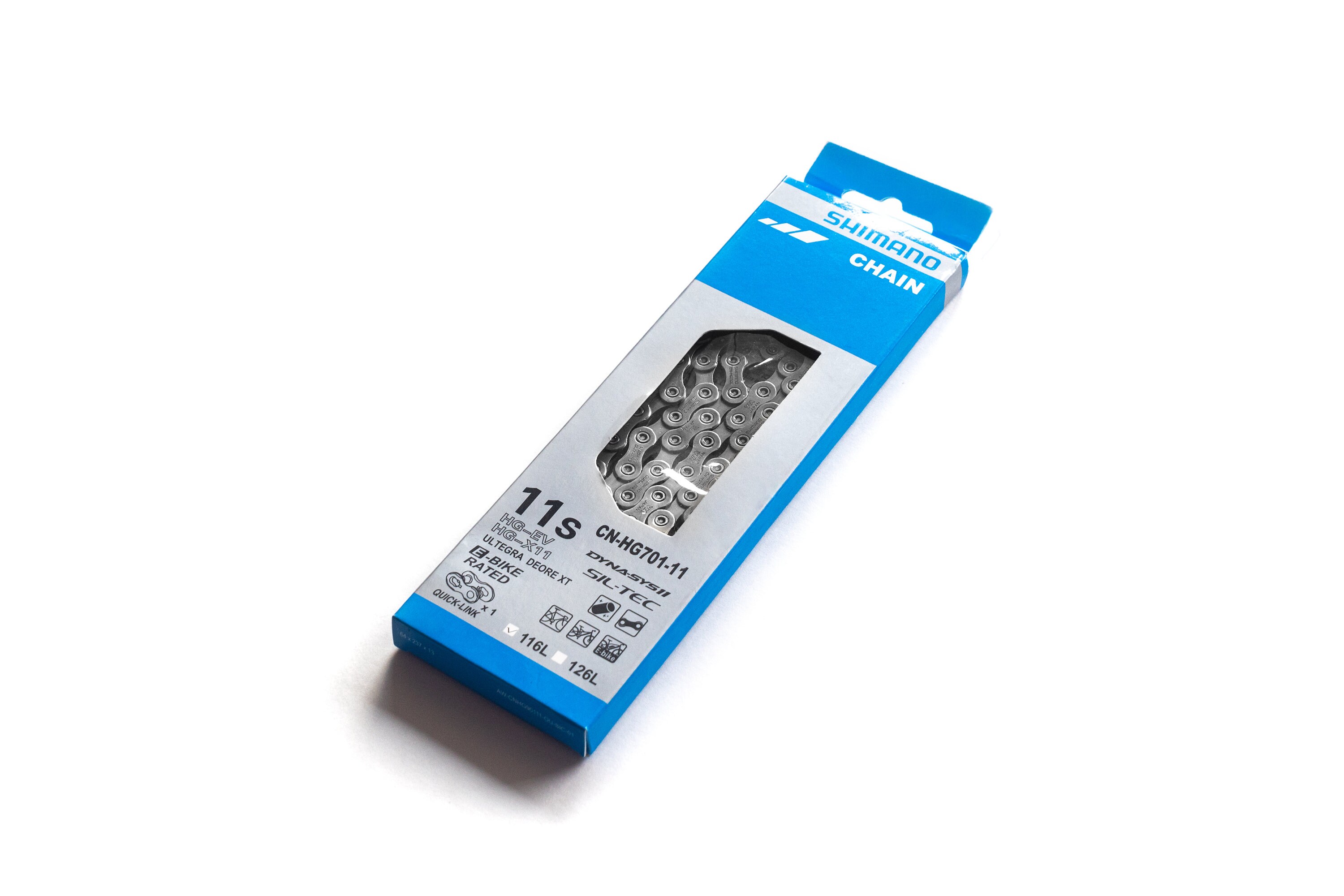 Shimano CN-HG701-11 Ultegra/Deore XT 11-Speed SIL-TEC Bicycle-Chain 116L Qlink Shimano CN-HG701-11 Ultegra/Deore XT 11-Speed SIL-TEC Bicycle-Chain 116L Qlink