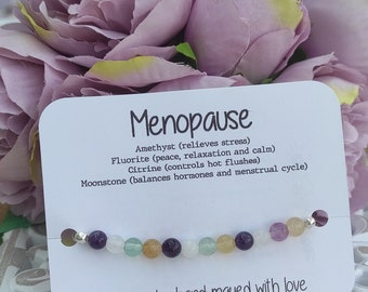 Menopause crystal healing bracelet
