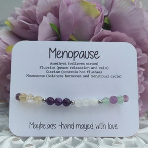 Menopause crystal healing bracelet