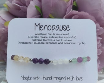 Menopause crystal healing bracelet