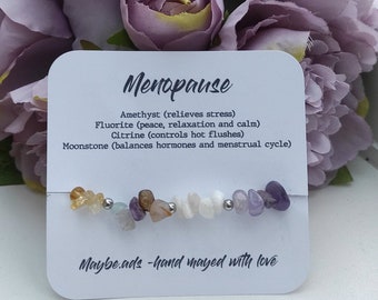 Menopause crystal healing bracelet