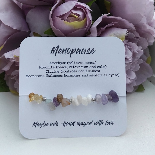 Menopause crystal healing bracelet