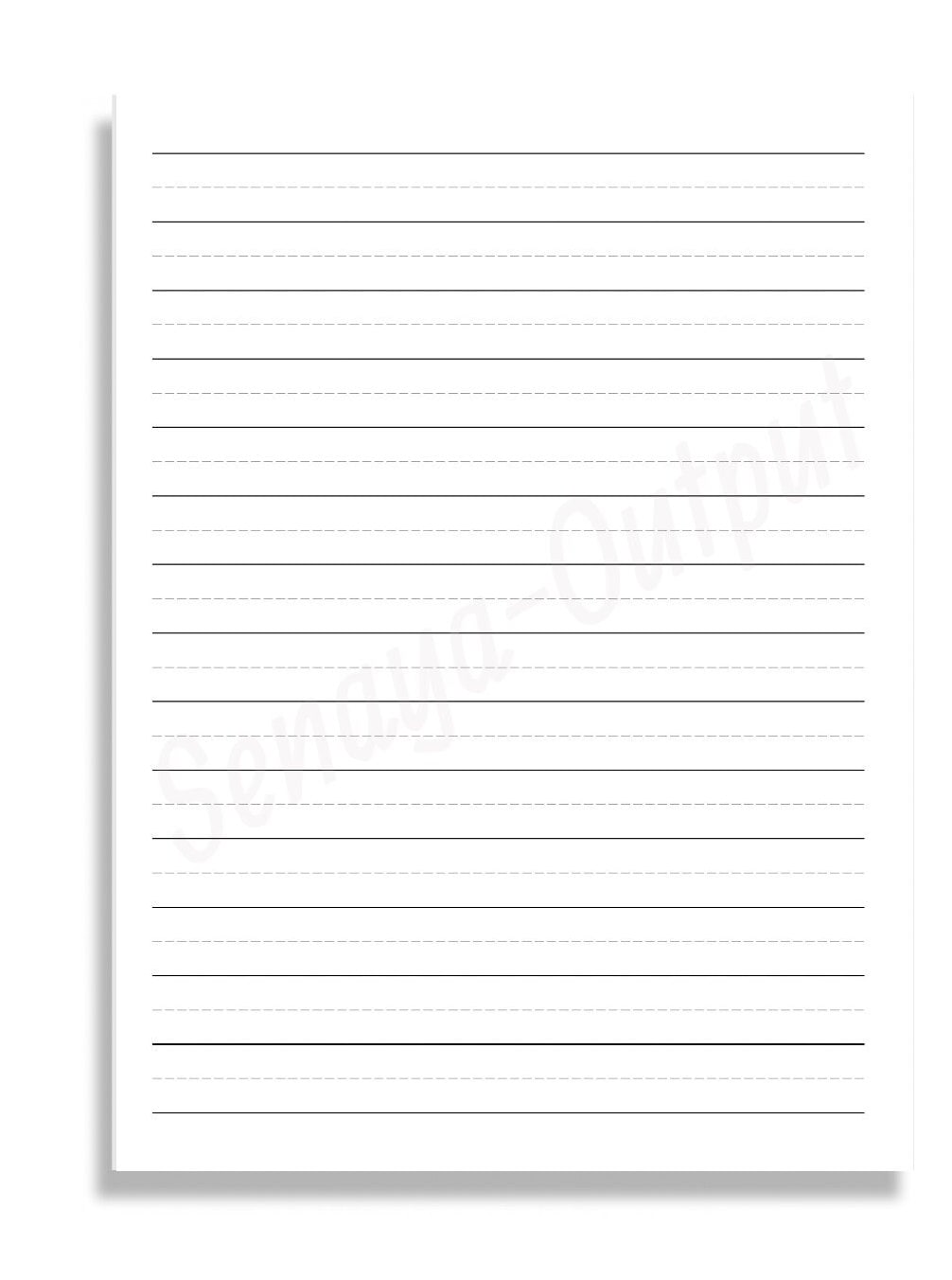 Child Writing Template Handwriting Practice Template for Kids, Supplemental Writing ...