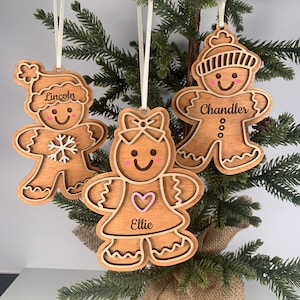 gingerbread man ornament, gingerbread ornament, kids ornament, personalized, custom ornament, cute ornament, christmas ornament
