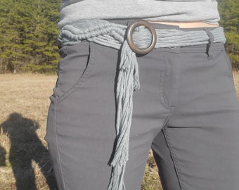 Wavy Boho Macrame Belt - SOFT Recycled Cotton!