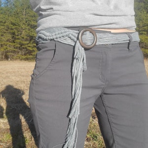 Wavy Boho Macrame Belt - SOFT Recycled Cotton!