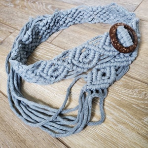 Handmade Macrame Belt with Coconut Buckle - Multiple Color Options!