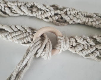 Knotty Look Macrame Belt - Handmade to order with 100% recycled cotton
