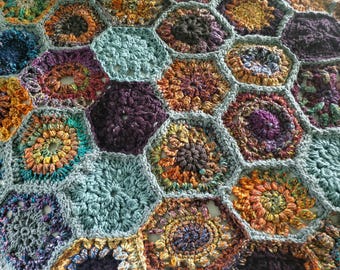 Pollinator Hexagon Crochet Blanket *PATTERN ONLY*
