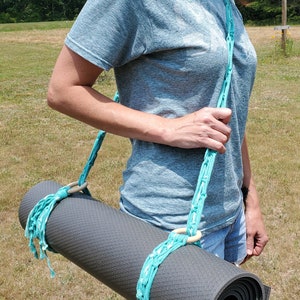 Macrame Strap for Yoga Mat, Beach Towels, Blankets... Great for Pool/Beach/Concert/Workout/Camping/Slumber Party Days!!!