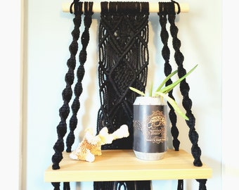 Macrame Shelf in Black