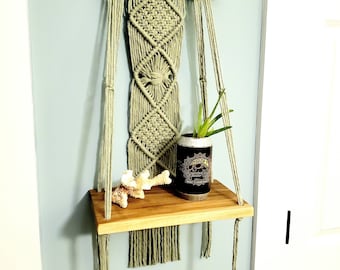 Handmade Macrame Wall Shelf - Multiple Color Choices