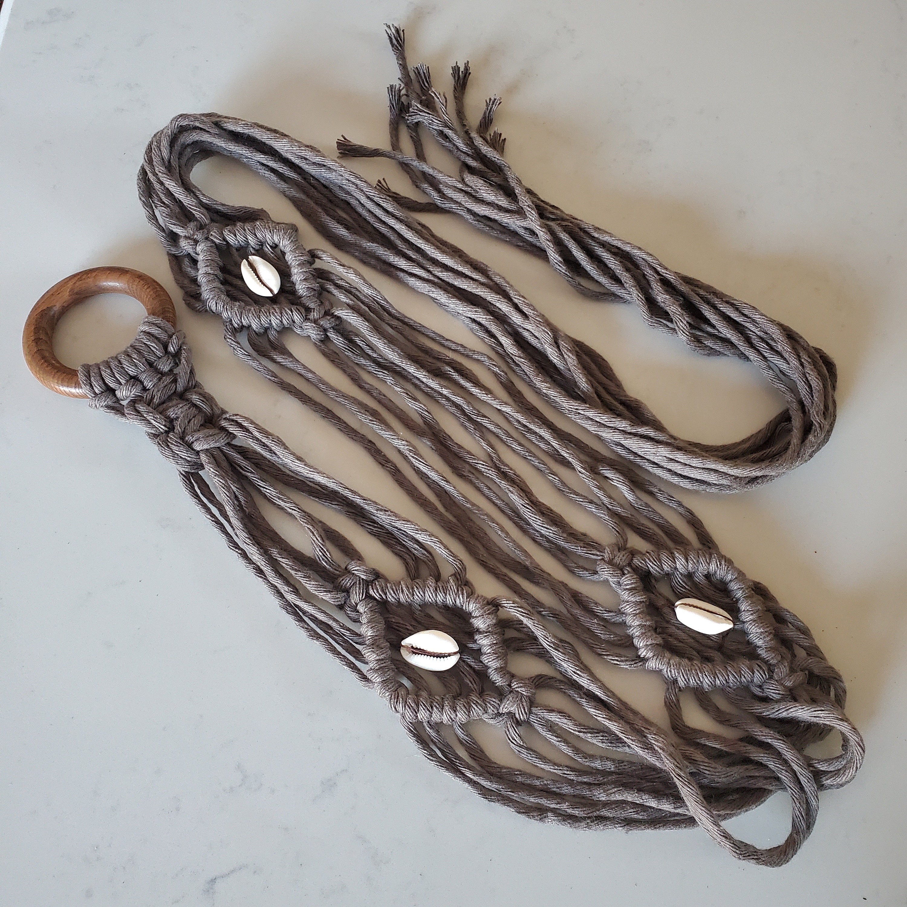 Handmade Macrame Belt With Seashells - Etsy display picture 1