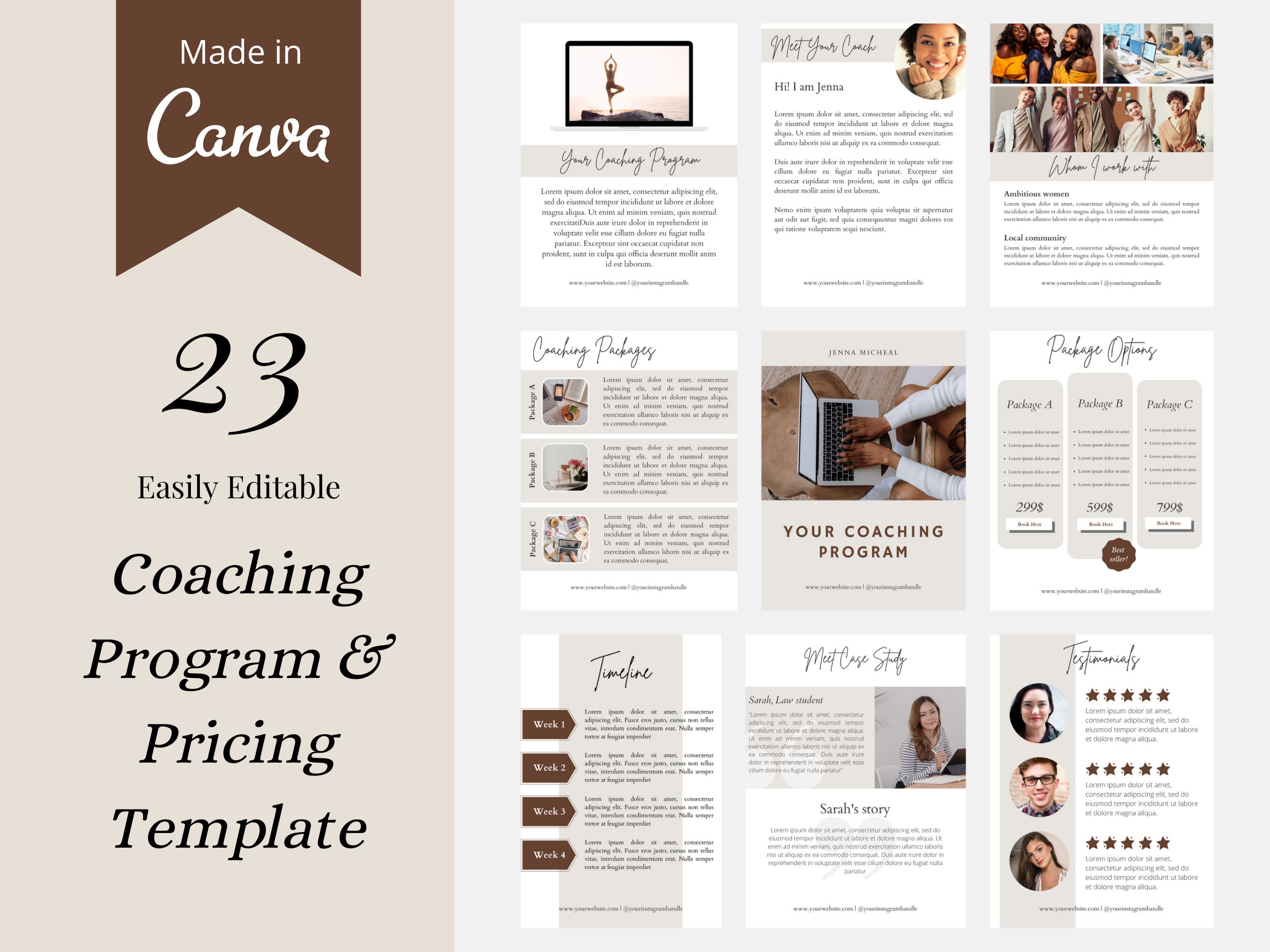 Coaching Program Template Coaching Canva Template Services Etsy Coaching Program Template Coaching Canva Template Services Etsy