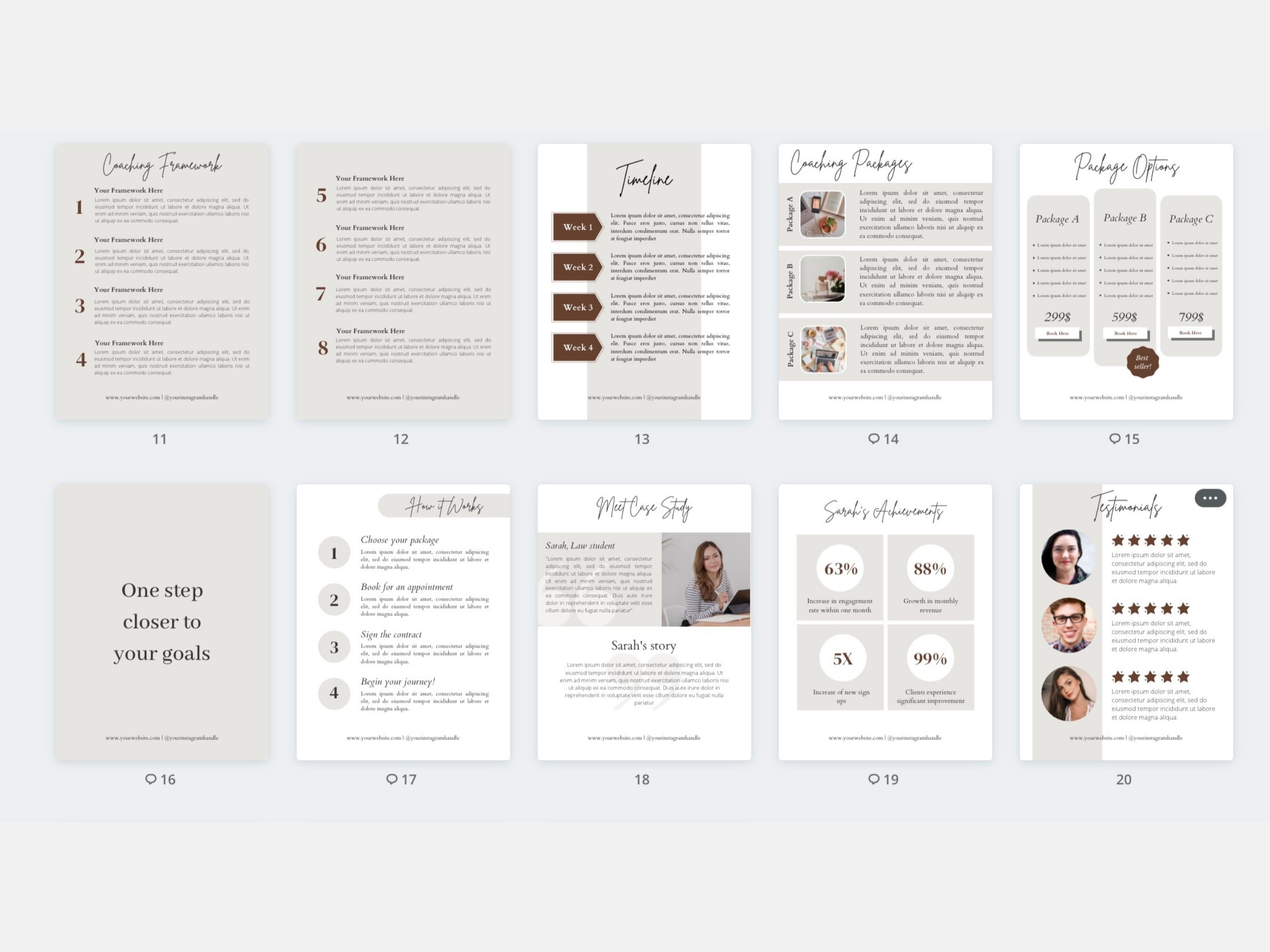 Coaching Program Template Coaching Canva Template Services Etsy
