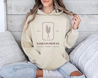 Saskatchewan Bunnyhug, Hooded Sweater Saskatoon, Prairie Girl Bunnyhug, Canada Souvenir, Trendy Hoodies for Women, Canadian Gifts for Her