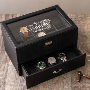 Personalized 20 slot watch box store