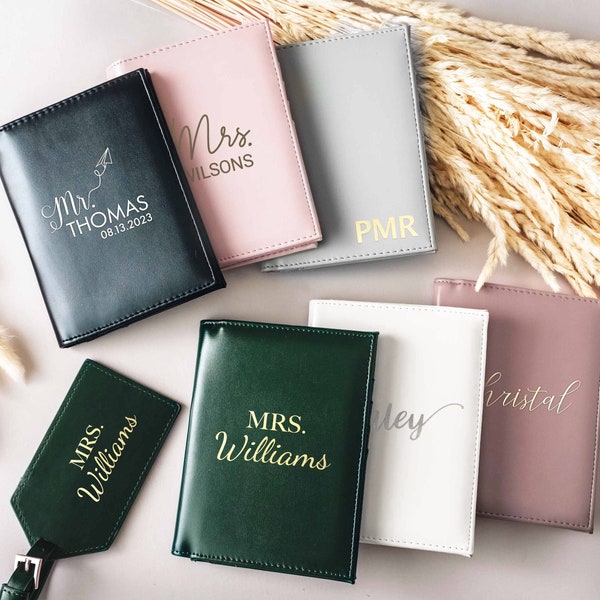 Personalized Passport Holder & Luggage Tag | Birthday Gift for Her | Best Friend Christmas Gifts | Gifts for Women | Custom Passport Cover