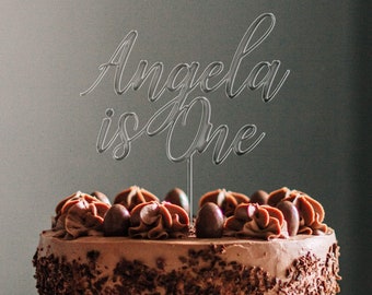 Nom d’anniversaire personnalisé Cake Topper | Gâteau de gâteau d’anniversaire personnalisé | Gâteau d’anniversaire pour enfants | Signe de gâteau d’anniversaire de M. et Mme