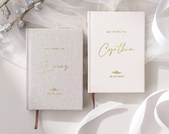 Livres de vœux personnalisés pour les futurs mariés | Lot de 2 livrets de vœux de mariage | Cadeaux de fiançailles pour couple | | Carnet de notes de luxe