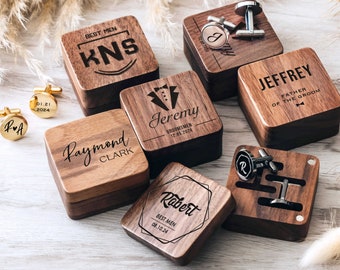 Groomsmen Gifts Cufflinks | Custom Engraved Metal Cufflinks | Anniversary Gift for Husband | Cuff links for grooms men | Cuff links