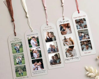 Personalized Photo Bookmark, Best Dad Gift, Custom Picture Bookmark Gift, Fathers Day Gift, Birthday Keepsake [W]