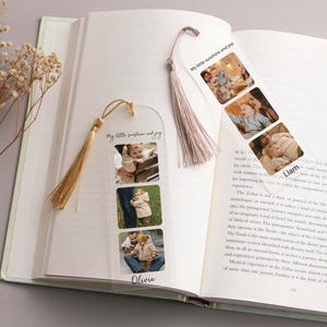 Personalized Bookmark with Picture, Fathers Day Gift, Reading Gift, Photo Gift, Love Read, Gift for Her, Custom Photo Acrylic Bookmark [W] 画像 8