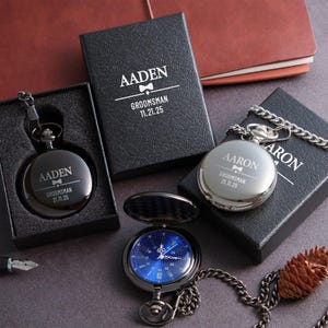 Set of 4, 5, 6, 8 Groomsmen Gift, Custom Groomsmen Gifts, Gift for Men, Groomsmen Gift Set, Wedding Party bulk Gift Set, Watch Set of 4
