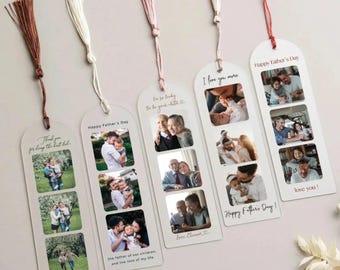 Personalized Bookmark with Picture, Fathers Day Gift, Reading Gift, Photo Gift, Love Read, Gift for Her, Custom Photo Acrylic Bookmark [W]