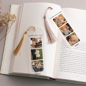 Marcapáginas personalizado con foto, regalo para el mejor papá, marcapáginas personalizado con imagen, regalo para el Día del Padre, recuerdo de cumpleaños [W] imagen 11