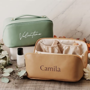 Custom Makeup Bag | Cosmetic Bag for Women | Bridesmaid Gifts Proposal | Birthday Gift | Travel Makeup Bag | Mothers day gift