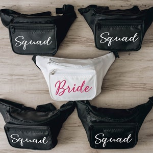 Bride Squad Fanny Pack | Custom Bachelorette Party Fanny Bags | Bridesmaids Proposal Gifts | personalized belt bags | Waist Bags